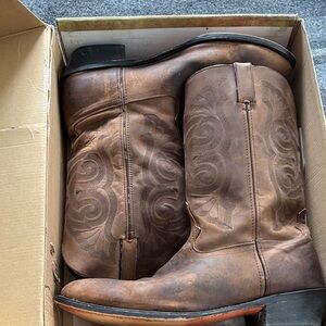 Classic Brown Western Cowboy Boots